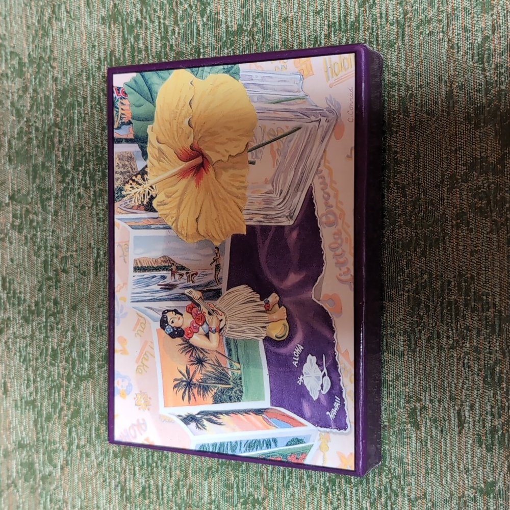 Vintage Little Hula Girl Double Deck Island Heritage Playing Cards